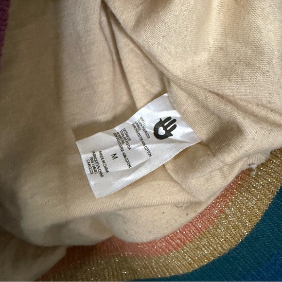 Spiritual Gangster SG Furry Bomber Jacket Rainbow Size Medium Faux Fur Boho - Picture 5 of 8